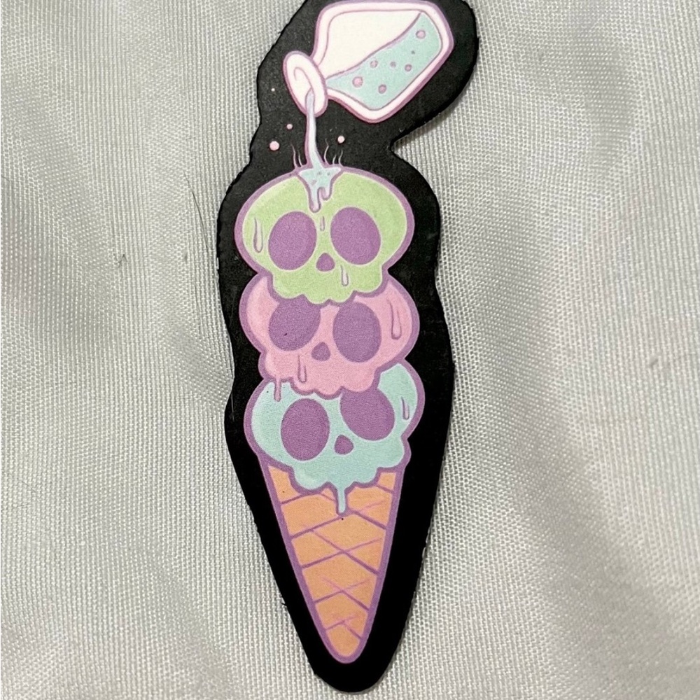 Skull Ice Cream Cone Magnet